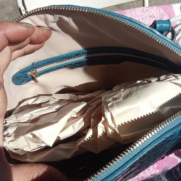 Teal Croc-Embossed Dome Tote and Wallet Set - Women Bags - Picture 3 of 6